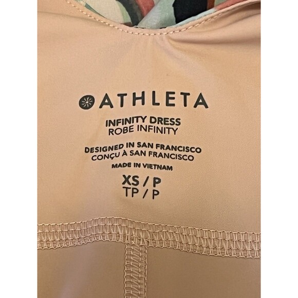 ATHLETA Blush Pink Floral Infinity Dress Built In Shorts Active Tennis Size XS - Picture 5 of 6
